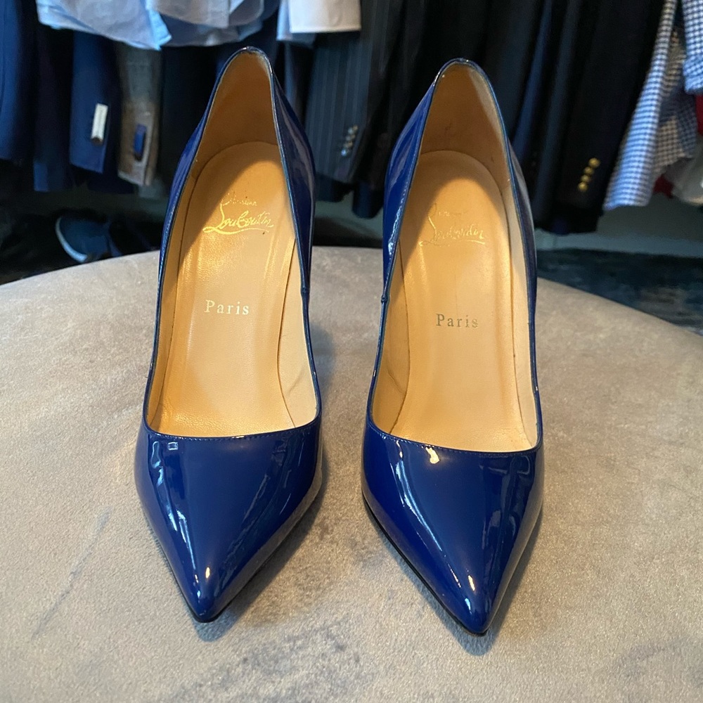 Christian Louboutin blue pumps